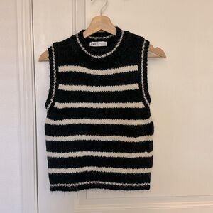Zara stripe knit vest